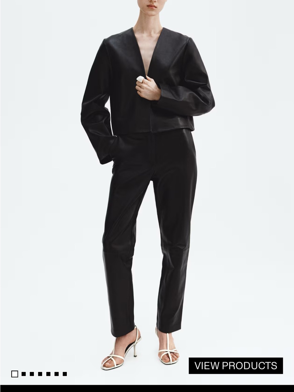 H&M Edition Black Leather Pants Sz 8